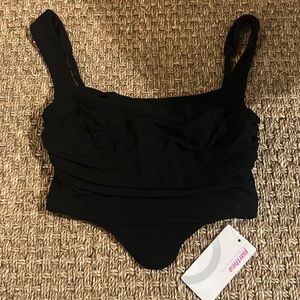 NWT Parthea Black Corset Top Size Medium‎